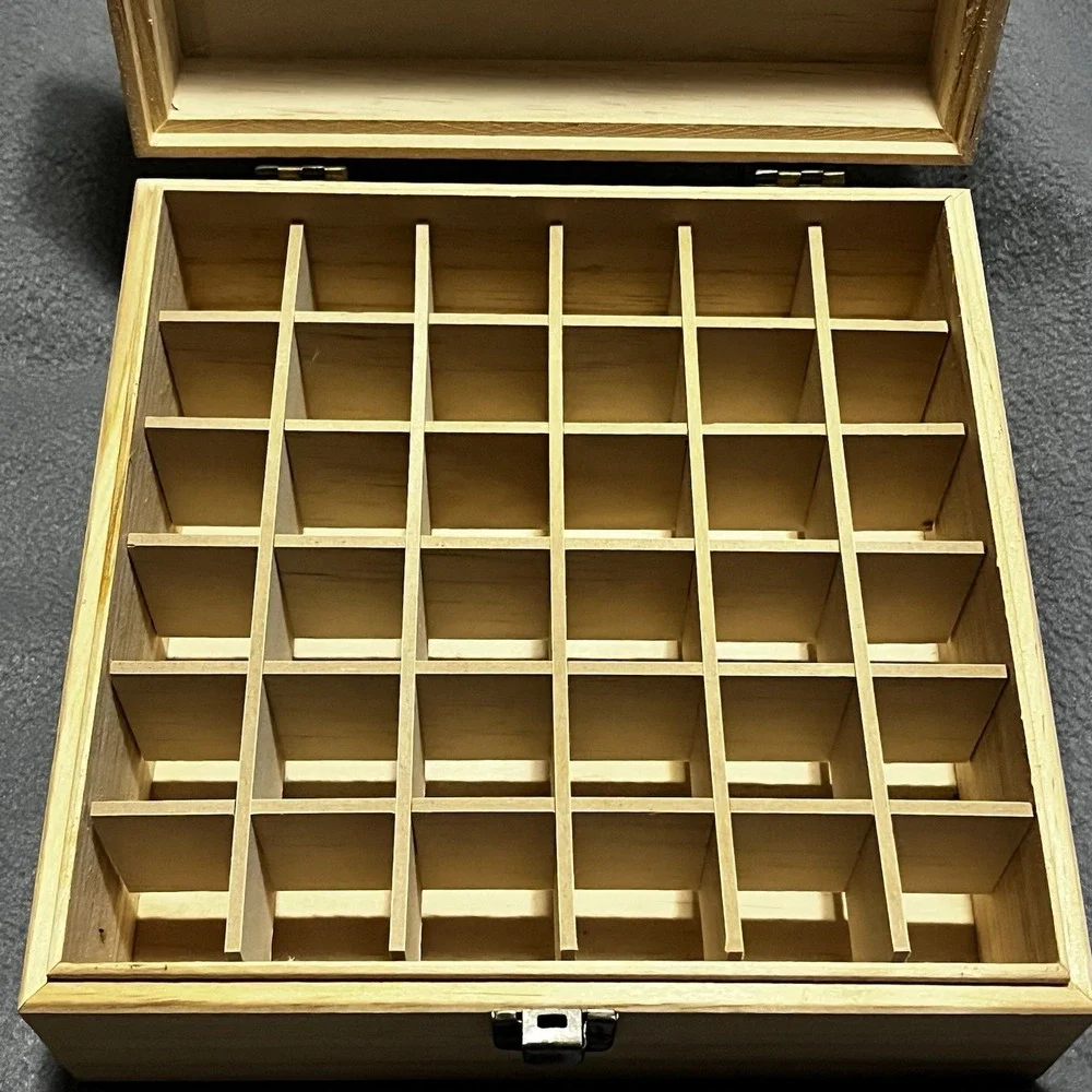 My Essential‎ Oil Box - 36 Grid Storage Case Essential Oil Wooden Box Organizer